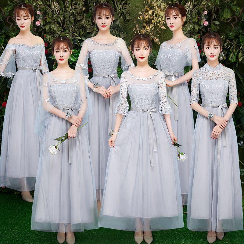 Product Introduction of YXBB Bridesmaid Dress Female Bestie Dress Graduation Photo Dress Long 18-year-old Adult Dress Student Birthday Korean Version Xianxia 0