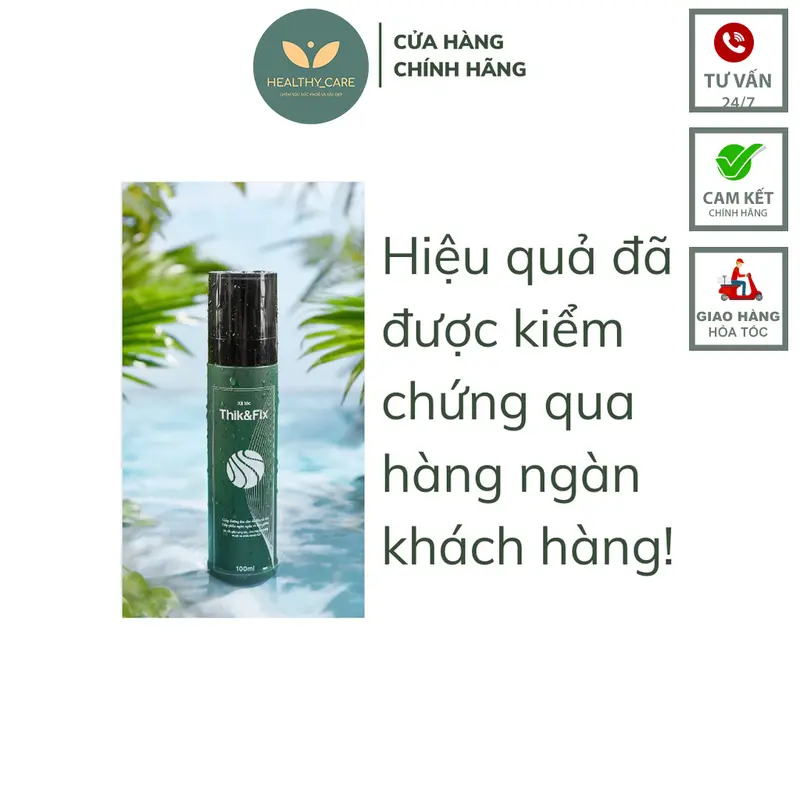 Bộ sản phẩm Xịt dưỡng tóc Thik&Fix (100ml) - Dưỡng tóc chuyên sâu, giảm gãy rụng, kích thích mọc tóc 0