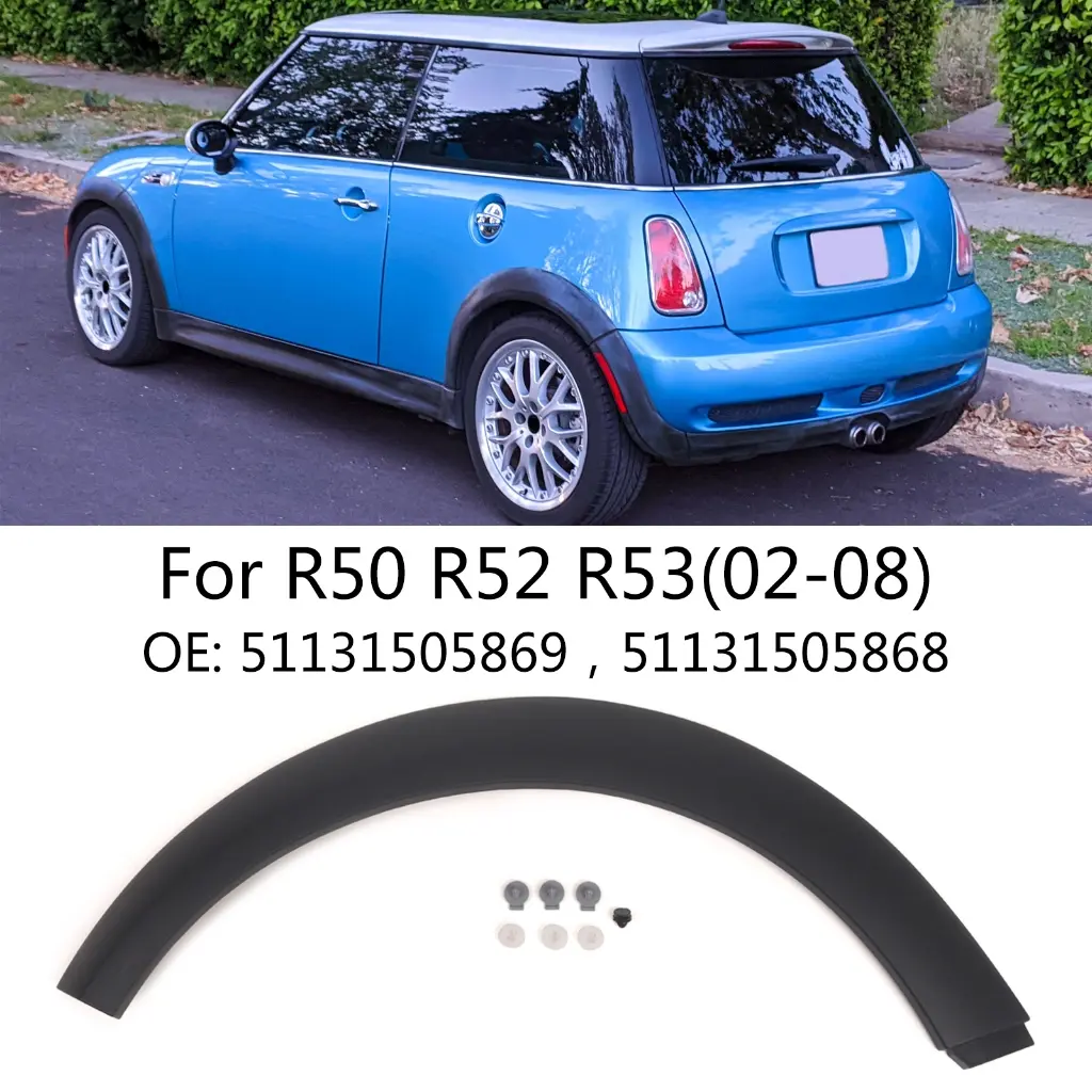 Replace 51131505869 Rear Left/Right Wheel Arch Trim Cover Arch Trim Guard Fenders Flares Auto Accessories with Mount Kit
