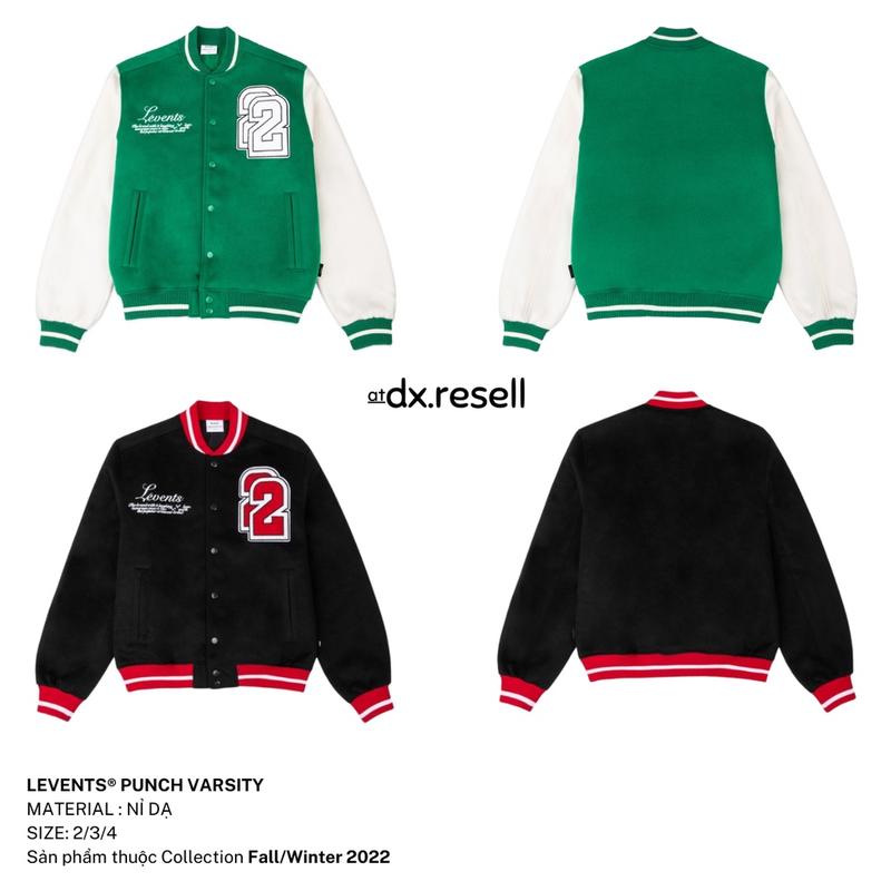 Áo Khoác LEVENTS PUNCH VARSITY (Green,Black)