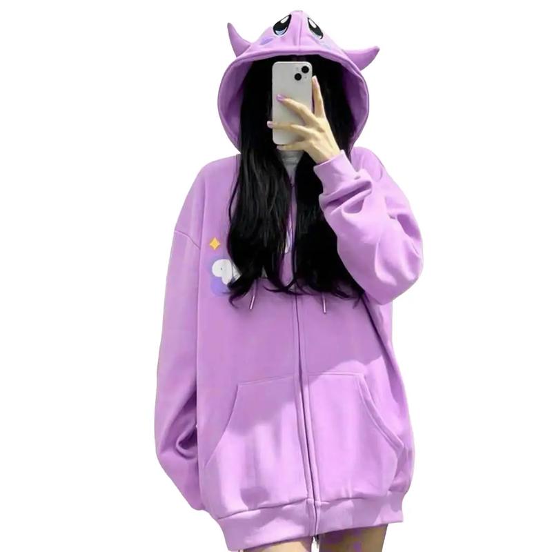 Áo Khoác Nỉ Chữ WHOO WAP Tai Thỏ Nam Nữ Siêu Xinh - Áo Hoodie Có Dây Kéo Nón 2 Lớp Kiểu Rộng Unisex -Chống Nắng Women Top Đen áo  khoác zip