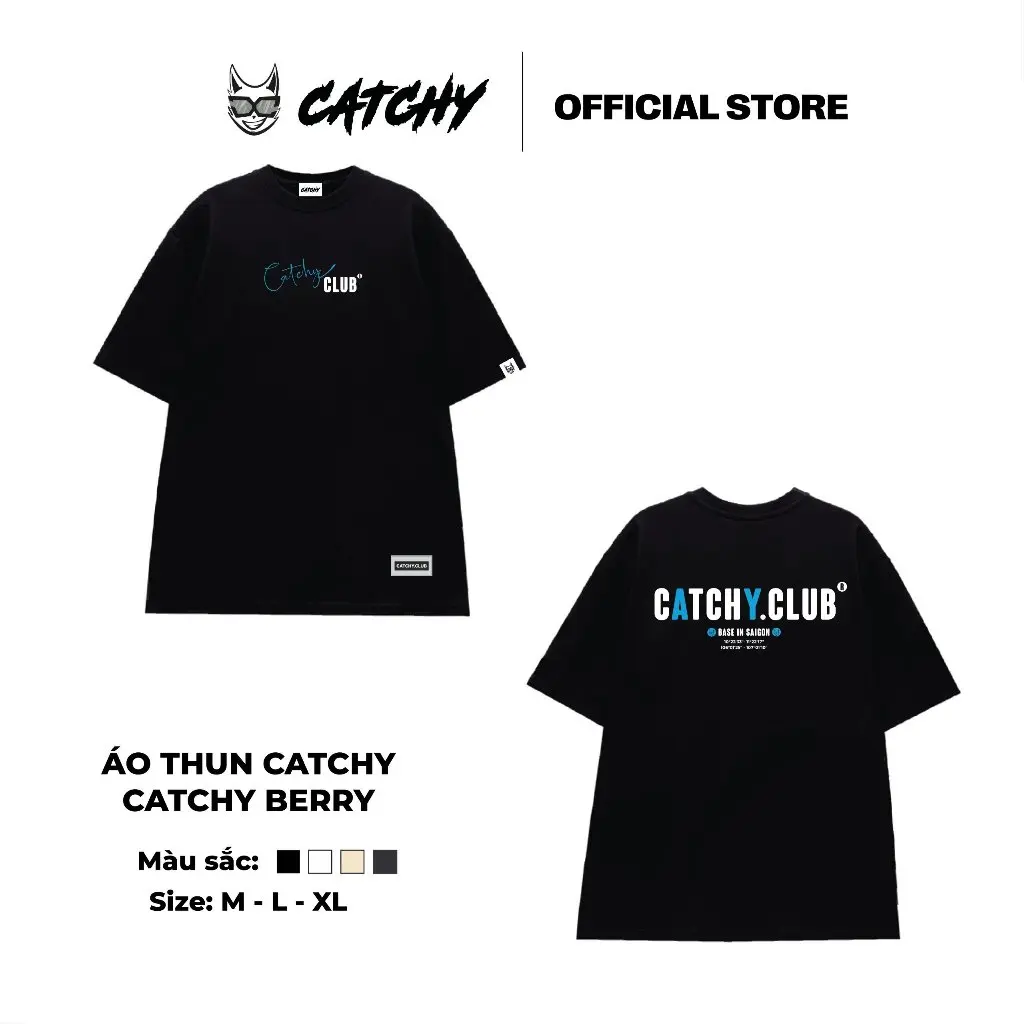 Áo Thun Local Brand Catchy Basic Signed Blue 4 màu 240gsm AT17  240GMS Sản phẩm