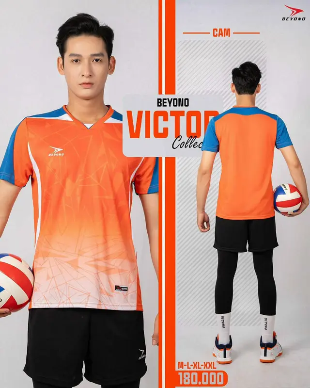 Quần Áo Bóng Chuyền Nam Nữ Beyono Victor Thun Mè Cao Cấp Mịn Mát Thoáng Khí Thể Thao Đương Đại 2