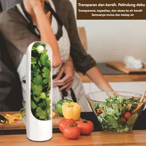 Penyimpan Bumbu & Sayuran Segar Herb Keeper, Kontainer Parsley 500ml, Tempat Kemangi & Serai, Organizer Kulkas 3L, Box Bumbu Dapur 2Kg, Wadah Daun Bawang & Seledri, Kotak Jahe 100g, Tempat Bawang Merah, Penyimpan Cabai 1Kg, Potongan Sayuran Fresh