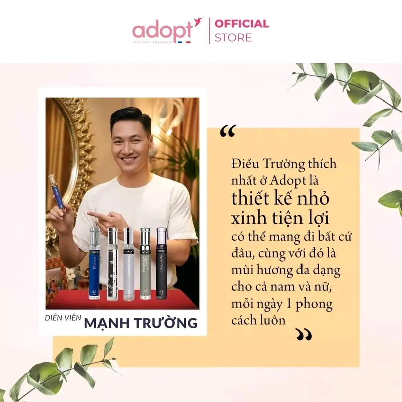 Nước hoa nam chính hãng Adopt' Extreme Sensation Hương Thơm Cuốn Hút Mạnh Mẽ Trẻ Trung Dung Tích 30ml Nam Perfume Cosmetic 2