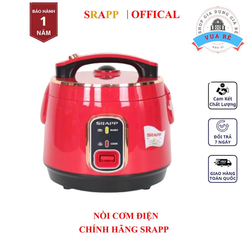 Nồi Cơm Điện SRAPP 1.2L 1.8L, Nồi Cơm Siêu Ngon, Bảo Hành CHÍNH HÃNG 12 Tháng Cooker Nồi Cơm Điện Nấu Cơm Nấu Ăn