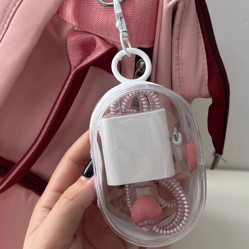 Vỏ Bảo Vệ Cáp Pvc, Thiết Kế 3D, Hộp Sắp Xếp Dữ Liệu Và Sắp Xếp, Hộp Hiển Thị Trong Suốt Kín, Hộp Sạc Tai Nghe, Cầm Tay, Thích Hợp Để Đựng Đồ Du Lịch Phụ Kiện 6