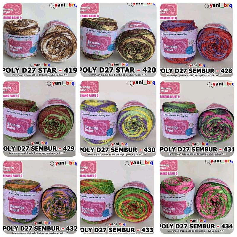 Product Introduction of BENANG RAJUT POLY SEMBUR /POLY GRADASI _MEDIUM PLY D27_HAKPEN 4/0_100GR/GULUNG 4