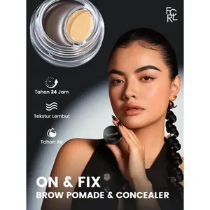 (New Arrival) FOCALLURE 2-in-1 Multi-use Fix Eyebrow Pomade & Concealer Long-lasting Kosmetik Mata FA-E73