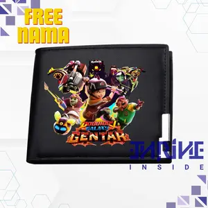 DOMPETIN - BISA COD FREE NAMA Dompet Lipat Anak Laki laki Perempuan Logo Boboiboy Galaxy Gentar Dompet Wallet Anak Boboiboy Gentar 1 Pendek