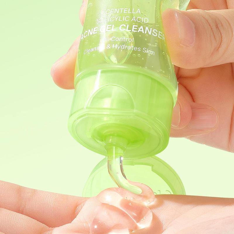 Glad2Glow 3PCS Gel Cleanser Centella Salicylic Acid Acne | Face Wash Facial Cleanser Sabun Cuci Muka Pembersih Pencuci Muka Kering Kotoran Membersihkan Berjerawat Wajah Mencerahkan 3