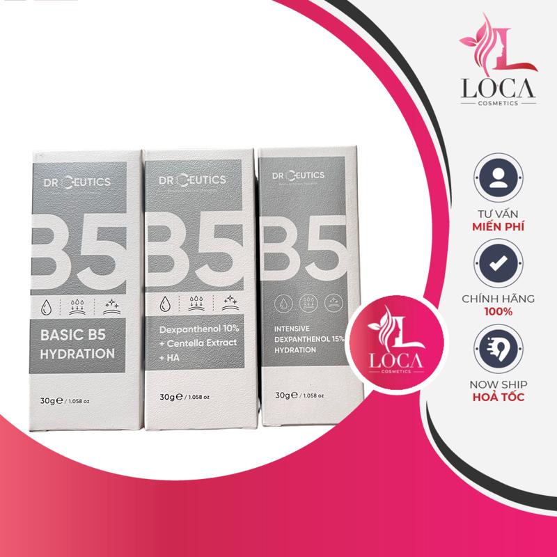 Serum B5 5%, 10%, 15% Dexpathenol Drceutics dưỡng da làm dịu da 0