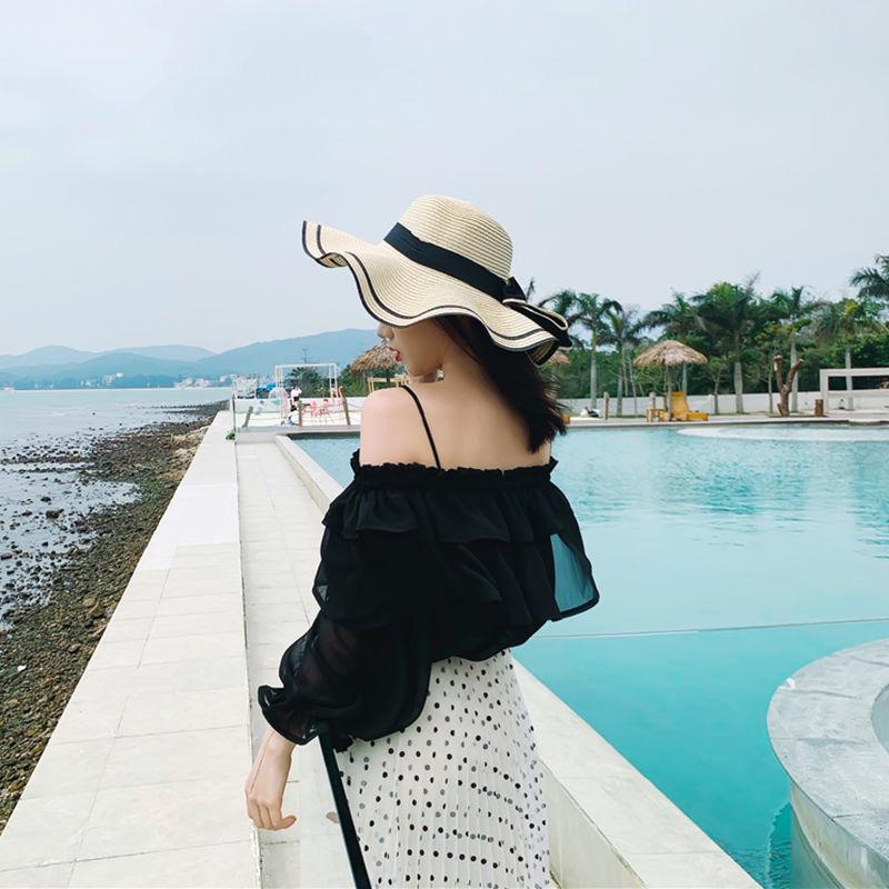 Mũ Chống Nắng Mùa Hè, Mũ Rơm Nữ, Phong Cách Hàn Quốc, Thích Hợp Đi Biển Bờ Biển, Trăm Chống Nắng, Bán Chạy, Bán Chạy, Bán Chạy 2