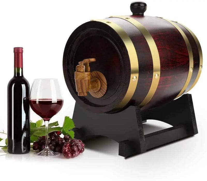 Product Introduction of 1L/1.5L/3L Wood Wine Barrel Vintage Oak Beer Brewing Accessories Whiskey Storage Container Home Decoration Wine Bar Tools 0