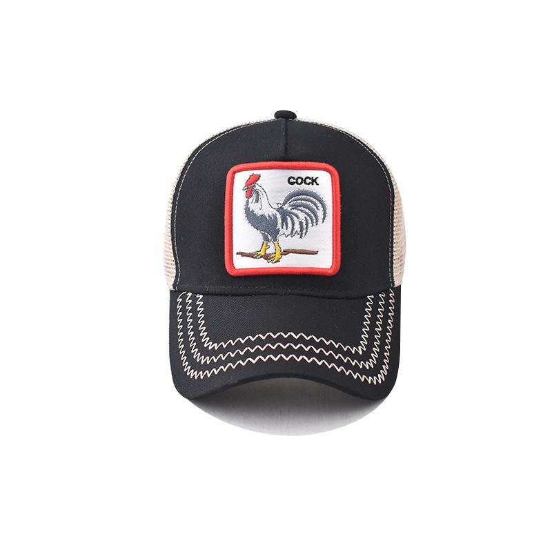 Product Introduction of High Quality Thick Hardened Chicken Animal Mesh Cap Embroidered Baseball Cap Male and Female Personality Peaked Cap 23