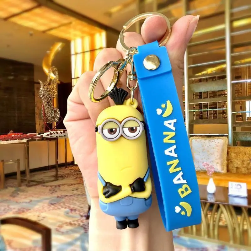 Dây Chuyền Chìa Khóa Minions, Thiết Kế Hoạt Hình Dễ Thương, Mặt Dây Chuyền Cặp Đôi Anime, Đồ Trang Trí Treo Ba Lô, Quà Tặng Bob Kevin Stewart mock  hoagau la bubu 8