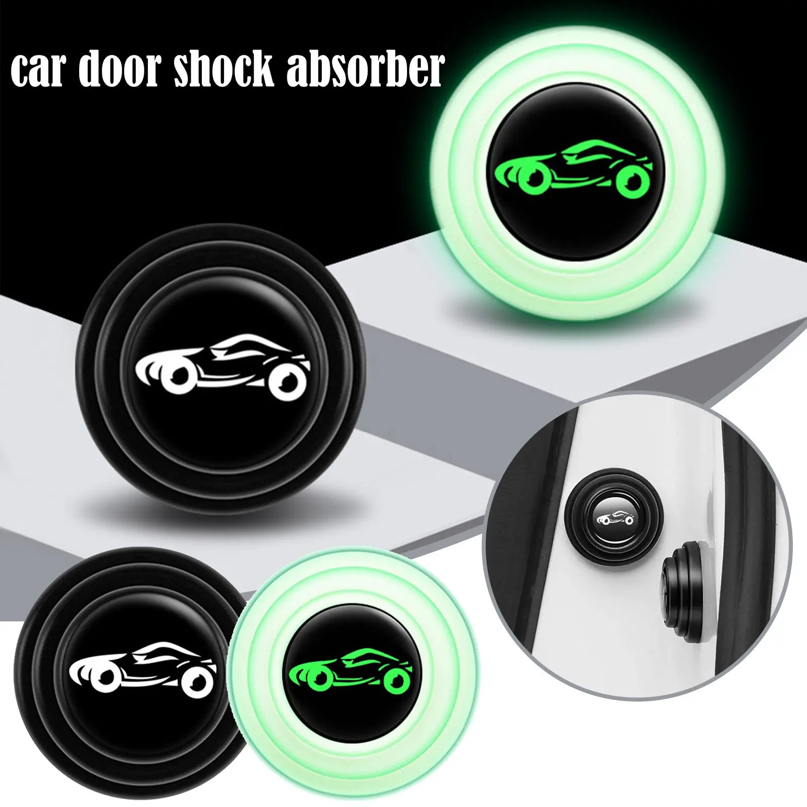 4pcs Automotive Door Damping Rubber Gasket Shock Pad Insulation Rubber Sound Gasket Door H3I7