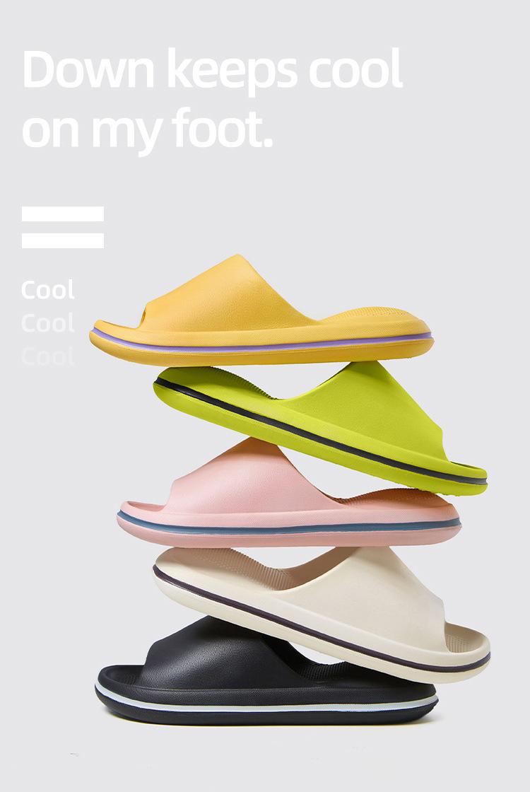Product Introduction of Stepping on Poop Feeling Slippers for Women, Thick-Soled Couple Outdoor EVA Slippers, Summer Indoor Home Non-Slip Cushion Slippers for Men 1