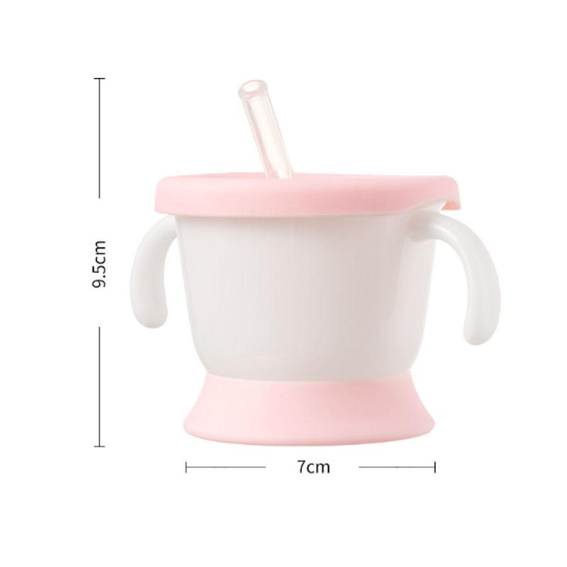 Product Introduction of Cawan Latihan Bayi, 160ML, Cawan Sippy Silikon, Botol Air, Cawan Belajar Minum Bayi, dengan Straw 6