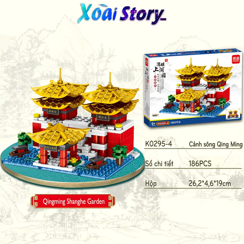 Đồ chơi lắp ráp mô hình các ngôi đền, kiến trúc cổ đại nổi tiếng +190 chi tiết/bộ MINGDI-K0295 Tháo Lắp Toy Xếp Hình Bộ Lắp Ráp 6