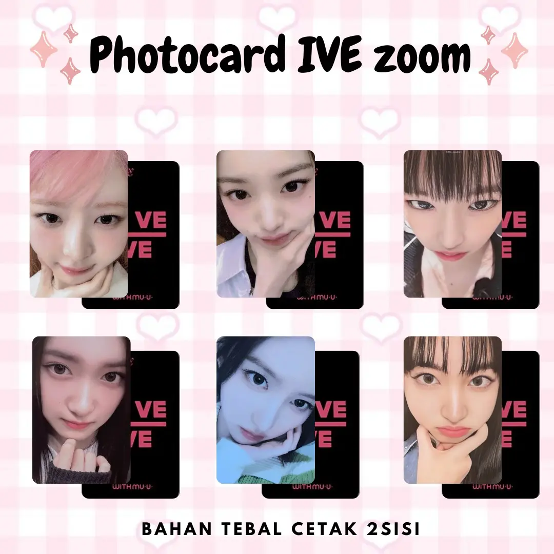 REPLIKA photocard unofficial ive zoom bahan pvc premium waterproof