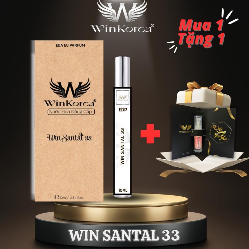 Nước Hoa Unisex Win Santal 33 Sang Trọng Chiết 10ML Mùi Chuẩn AUTH Tặng 1 chai 2Ml Xịt Thơm Cosmetic Perfume