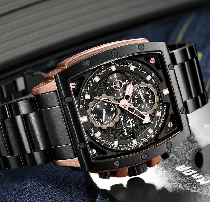 DISKON   Jam Tangan Evans Jeyden 9463-1 Rantai Stailess Chrono Water Resist Cod Watches 9