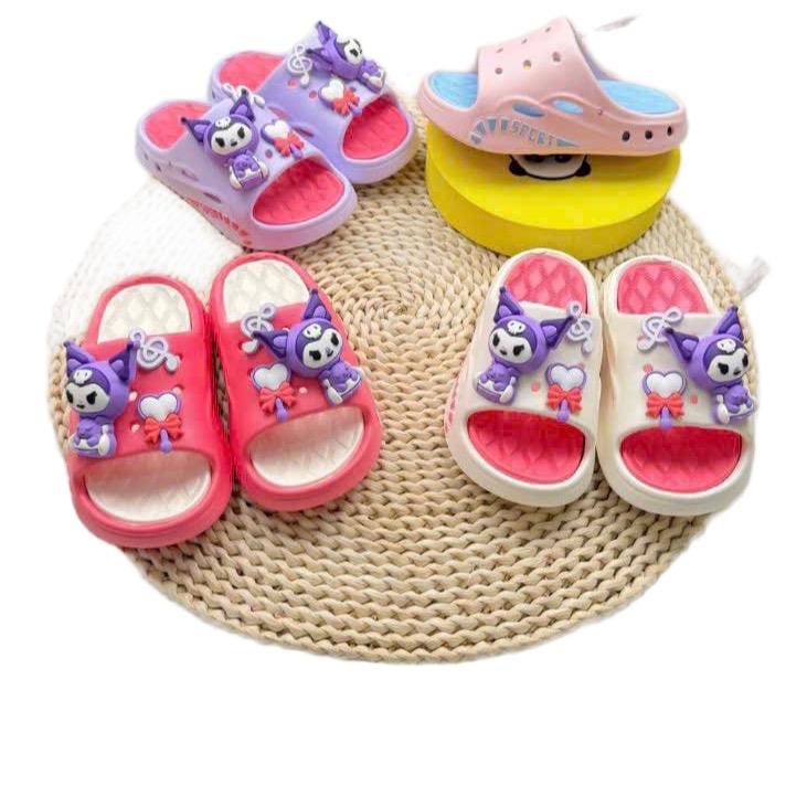 Dép lê KUROMI 4 màu cho bé gái kiểu dáng thời trang 2025