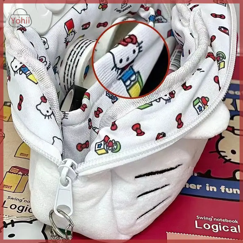 Hộp Đựng Bút Chì Nhồi Bông Hello Kitty Mèo, Thiết Kế Dễ Thương Sanrio, Cinnamoroll, Túi Đựng Mỹ Phẩm Trang Điểm, Dành Cho Bé Gái, Hộp Sắp Xếp, Văn Phòng Phẩm, Túi Đựng Đồ Du Lịch 5