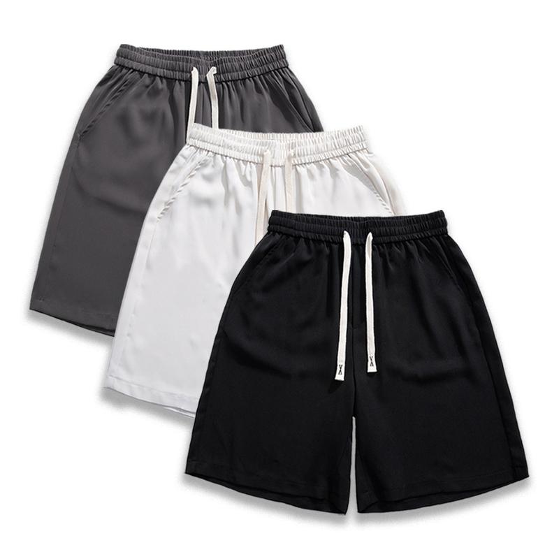  Quần short lửng ngố trơn nam nữ ống rộng có túi quần đùi thun unisex thời trang - Tí Chuột Studio 
