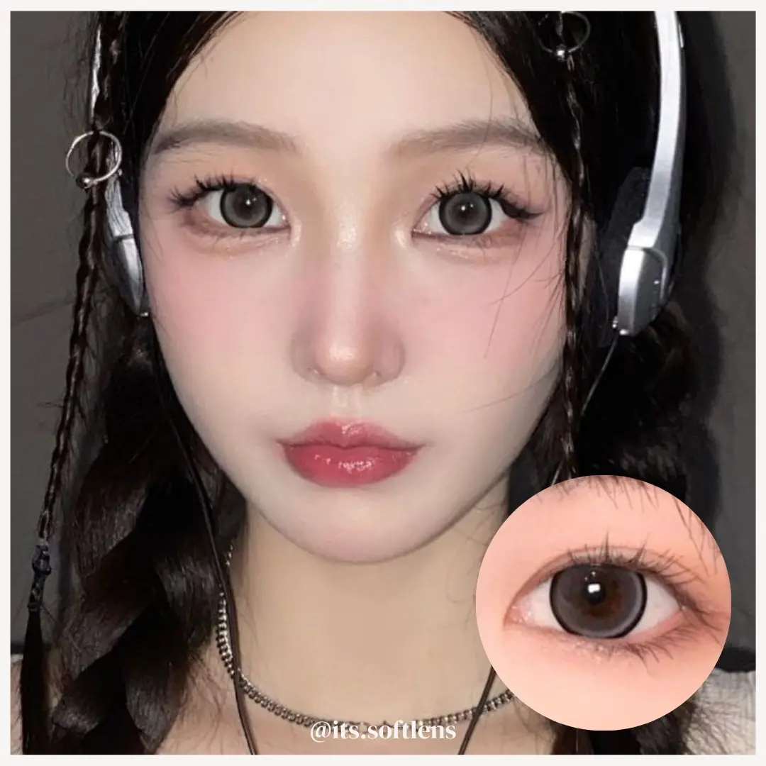 Softlens Gel Princess Grey Abu Big Eyes Normal & Minus + Free Lens Case Trendy Monthly Replace