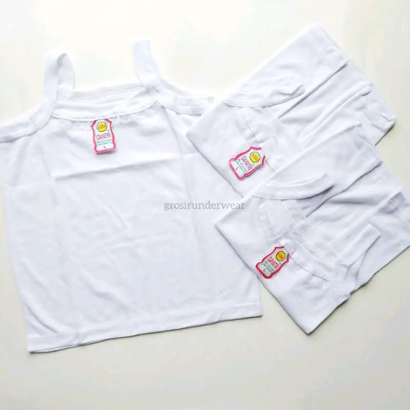 12 PCS Singlet Tanktop Kaos Dalam Anak Perempuan Remaja Putih Ukuran M L XL 3L Murah Kaos Kutang Anak Remaja COD 0