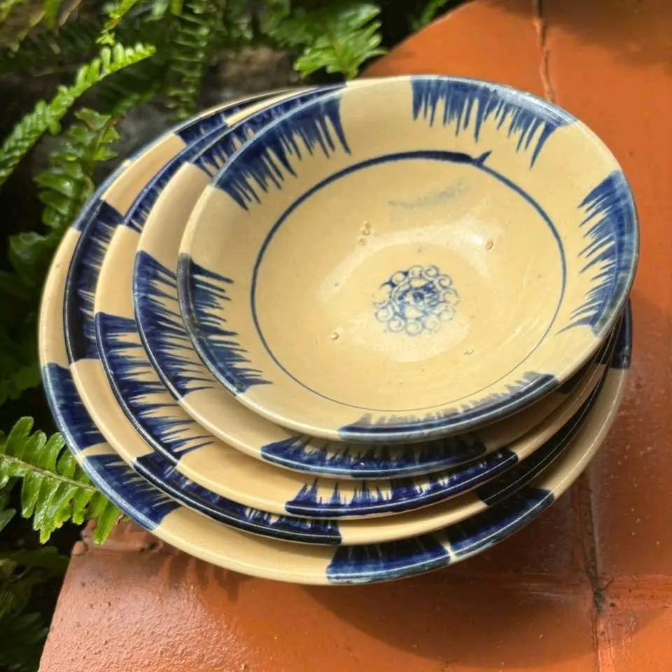 Bát Tô Thủ Công Nam Bộ Phong Cách Xưa Họa Tiết Phật Phết Mộc (Size 14-20cm)