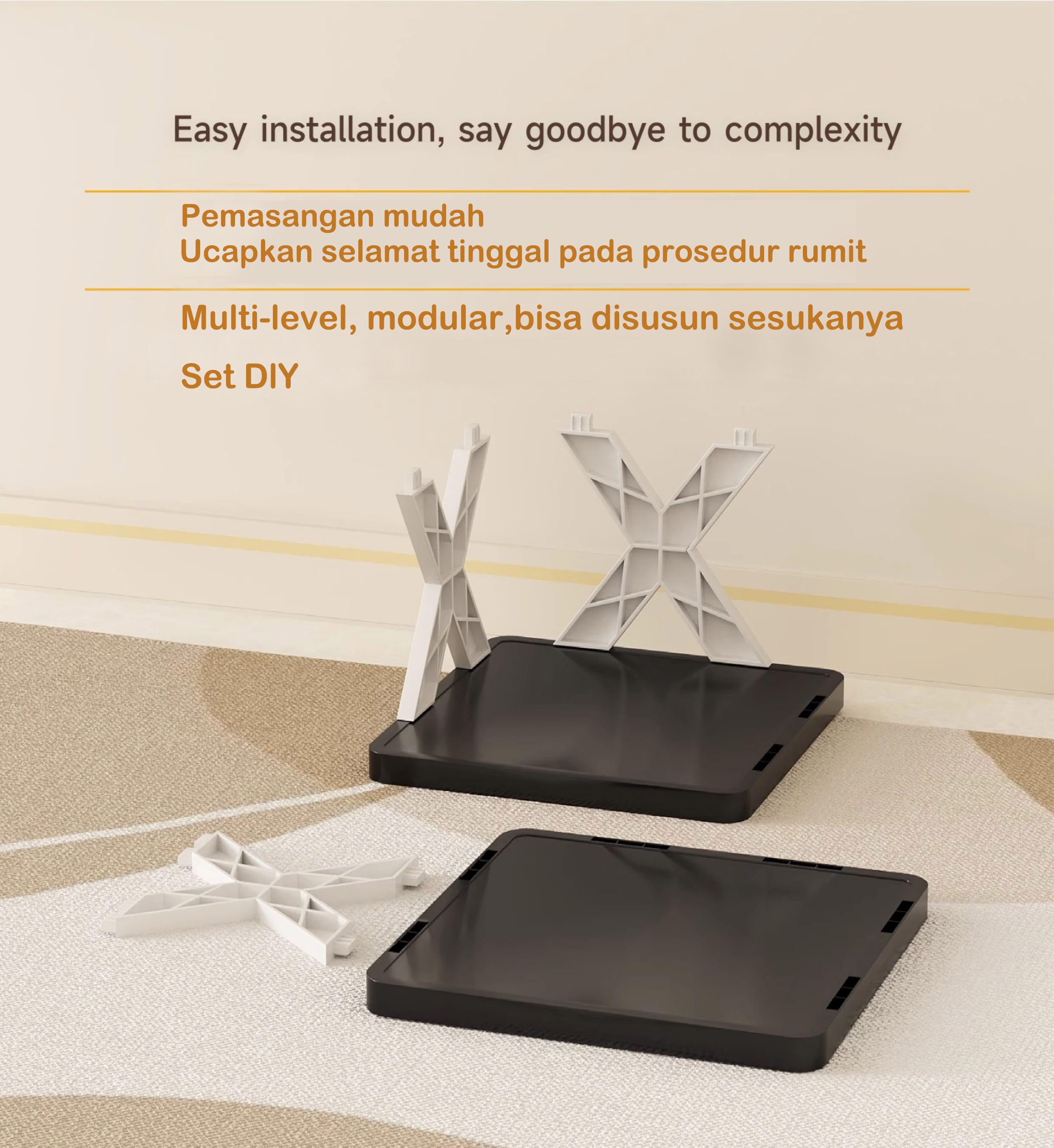 LIVO HOME Rak Sepatu X 7/9 Susun Livo Home Viral Zigzag Material Plastik PP Ringan & Kokoh Pilihan 4-9 Tingkat Mudah Dipasang Gratis Ongkir