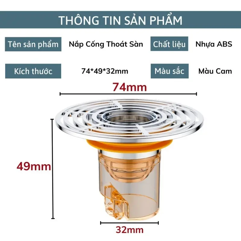 Nắp Đậy Cống Thoát Nước, Ngăn Mùi Thoát Sàn Nhà Tắm Chống Nghẹt Hiệu Quả  Lõi Chống Côn Trùng Sàn Lọc Bao Khử Mùi Phòng Tắm Vệ Sinh Cống Tắm Thoát 8