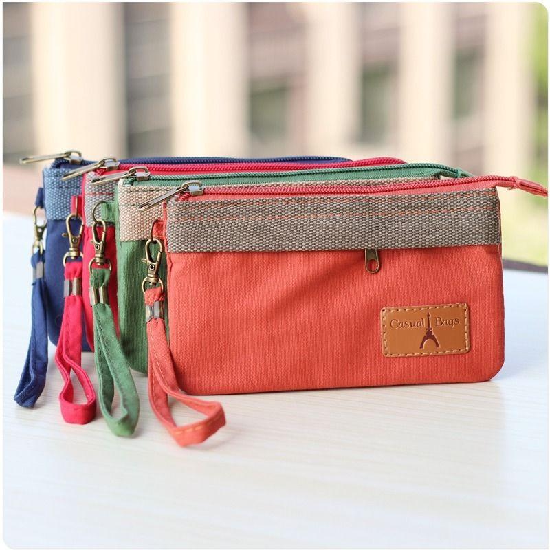  Túi đựng điện thoại chất liệu Vải Bố ví đựng tiền Xu Túi Xách Mini dành cho nữ Túi Vải Túi Điện Thoại Di Động Thích hợp để đựng điện thoại kích thước Nhỏ Clutch 