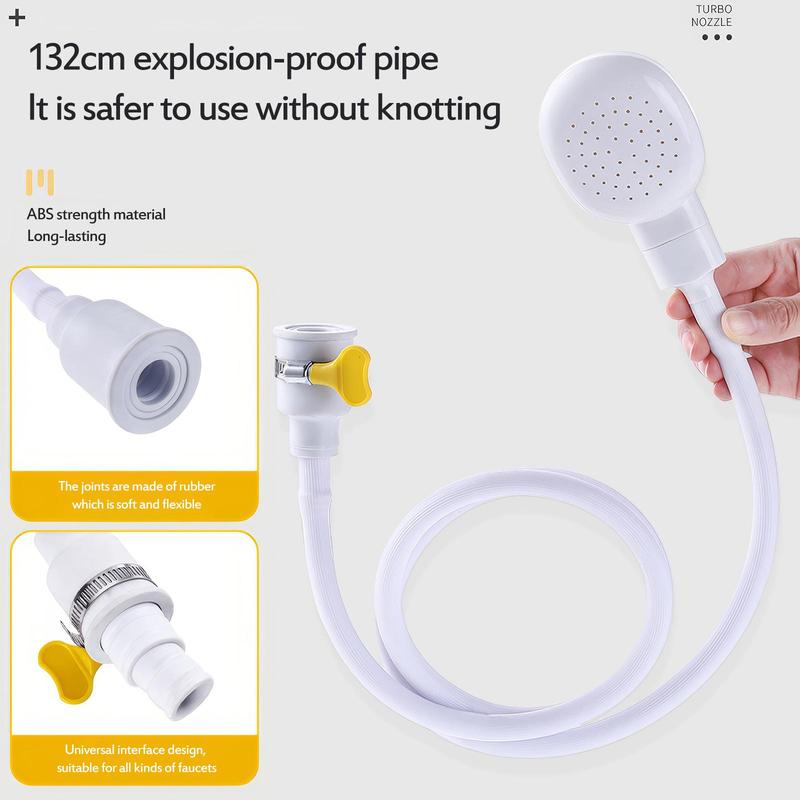 Product Introduction of Shower Head Extension, 1 Count Quick Connect Faucet Extension Shower Head, Multifunctional Connector  Shower Head for Home Bathroom Balcony Garden 2