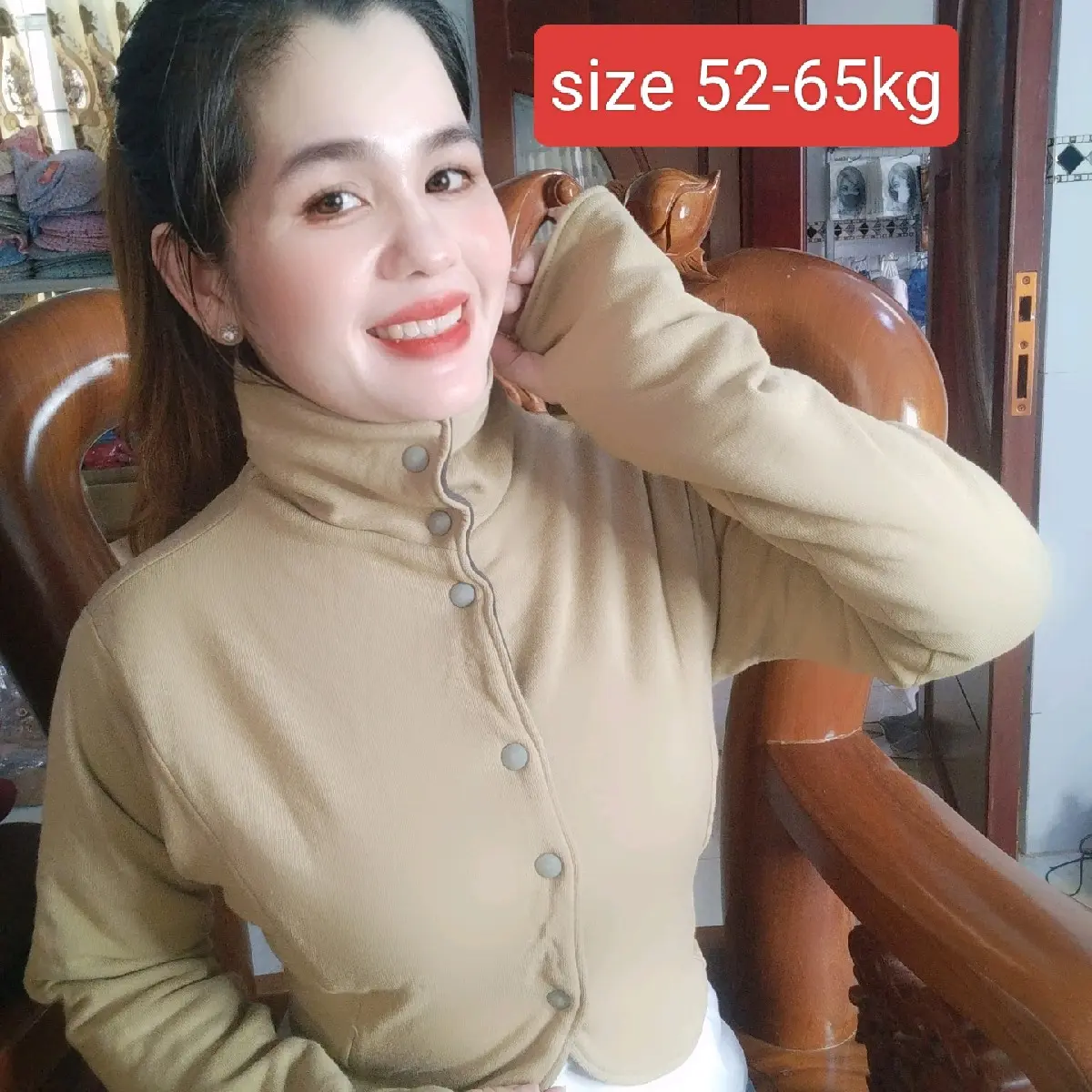 [53kg  __75kg ] áo from lửng  áo 2 lớp mặc được 2 bề 2 màu khác nhau.(áo có 2 túi trong) Nữ Women