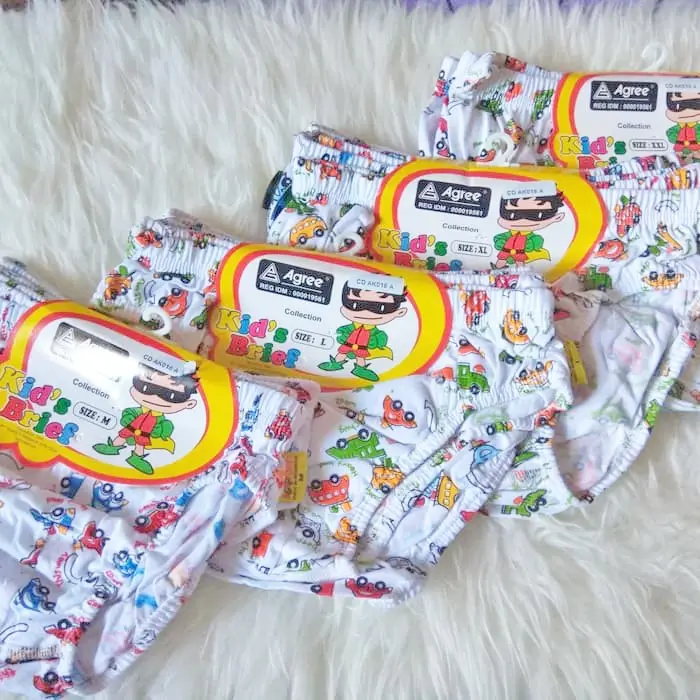 1 Jepit 3 Pcs Celana Dalam Agree Kids - CD Anak Laki - Motif Bergambar Warna Putih