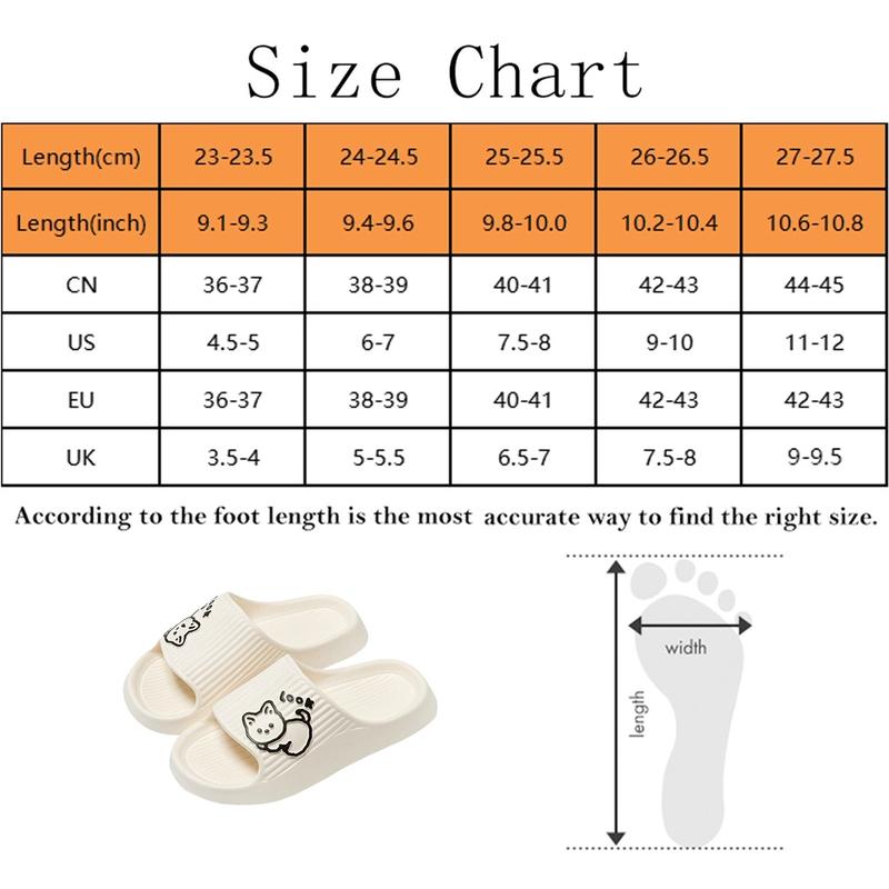Product Introduction of Cat Printed Household Sandals And Slippers Indoor Mute Bathroom Non-Slip Bath Couple Slippers 20