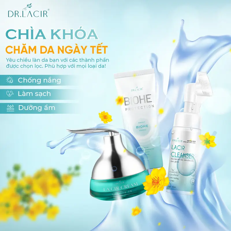 Sữa Rửa Mặt Kiềm Dầu Bạc Hà Dr Lacir Hộp 150ml dành cho da dầu Skincare 1