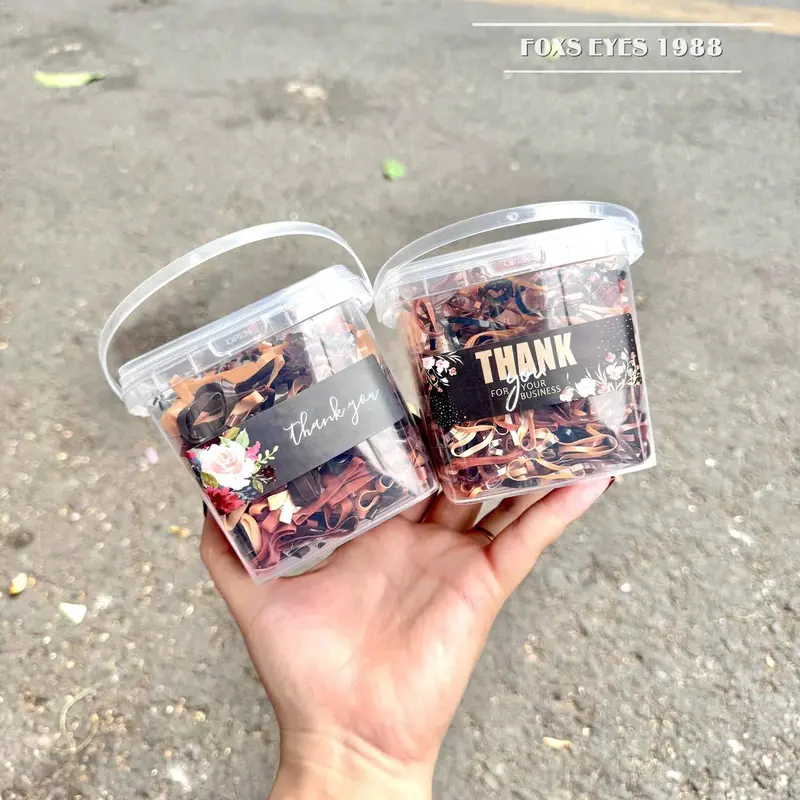 Xô 70gr Dây Cột Tóc Thái Dẻo Dùng 1 Lần Có Quai Không Đứt Không Đau Tóc Dễ Thương nhiều Màu Sắc 2