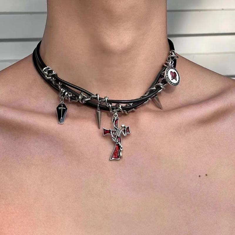 Product Introduction of Vòng Cổ Choker, Phong Cách Đường Phố Punk, Dành Cho Nam Giới, Dây Chuyền Xương Đòn Cao Cấp, Đồ Trang Trí Y2g Văn Hóa Phụ, Ngọt Ngào Và Ngầu, Cổ Áo Hoa Jewelry trang  sức  titan  cao  cấp  hàng  hiệu 18