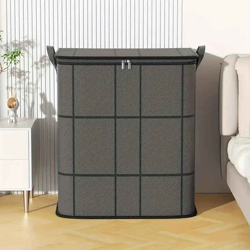 Foldable Storage Bag,  1 Count Large Capacity Clothes Storage Bag with Handle, Durable Storage Organizer for Home, Travel, Dormitory 3