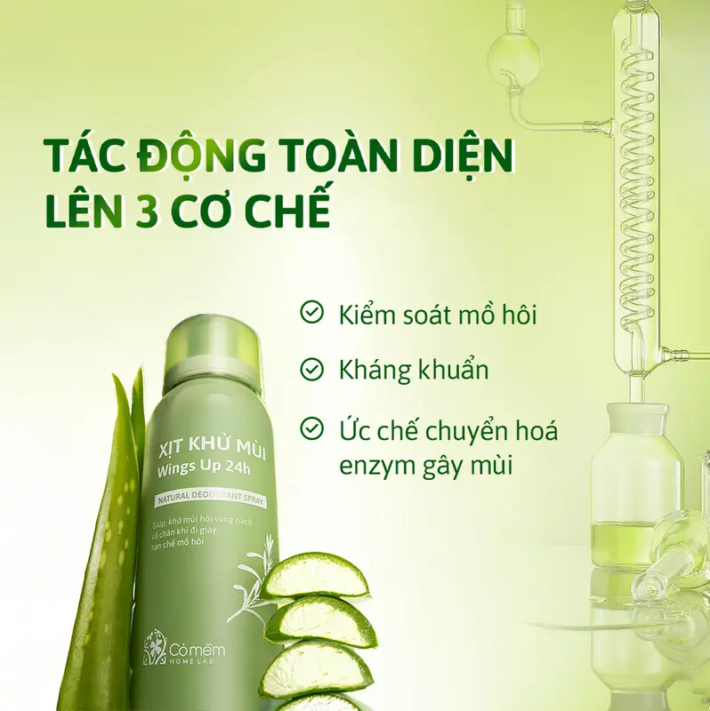 Combo Siêu Khô Thoáng - Xịt Wingsup 100ml & Bột Khử Mùi Wings Up 25gr - Khử Mùi Hôi Nách Hôi Chân Mùi Cơ Thể - Giảm Tiết Mồ Hôi Cỏ Mềm 5