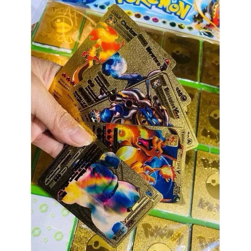 (GIÁ SỈ)Vỉ 20 túi thẻ bài x5 thẻ pokemon mạ vàng,mạ bạc siêu đẹp, pokemon thẻ bài 7 màu , giao mẫu ngẫu nhiên sỉ đồ chơi 2