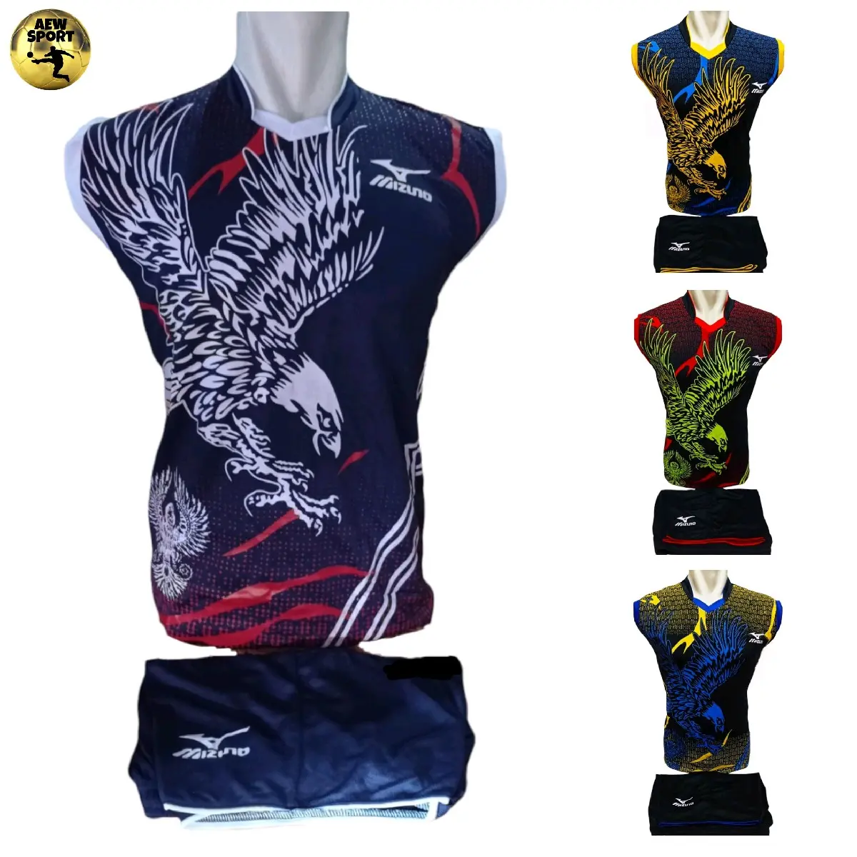 Baju Setelan olahraga volly bulutangkis badminton baju singlet pria wanita dewasa