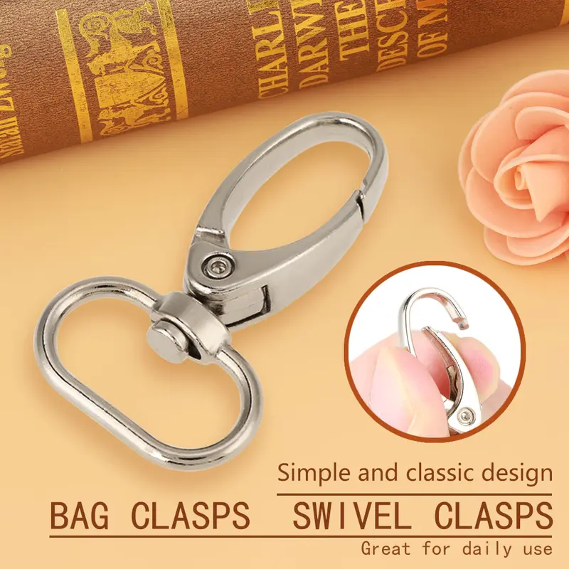 20Pcs Zinc Alloy Bag Clasps Swivel Trigger Clips Keychain Key Ring Hooks (20mm) 1