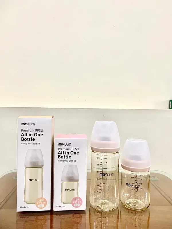 [ Tặng Khăn Sữa ] Bình Sữa Moyuum Cao Cấp Siêu Mềm Hàn Quốc 170ml 270ml Voi 0