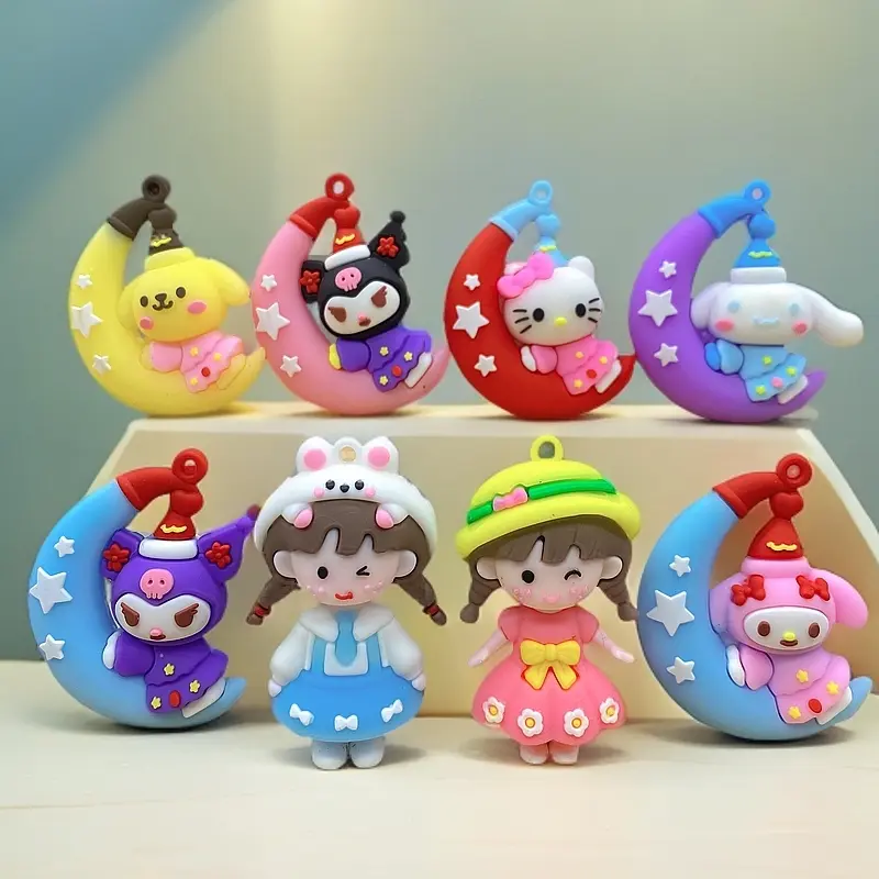 Búp Bê 3D Hoạt Hình, Chỉ Có Kuromi Và Thiết Kế Cô Gái Bện, Thủ Công Tự Làm 0